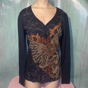 Harley Davidson thermal long sleeve shirt size large